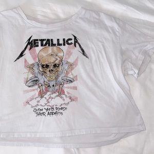 Metallica band cropped t-shirt